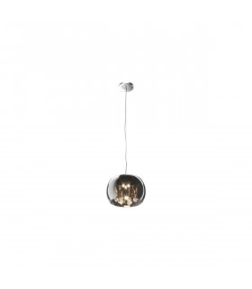 Crystal Pendant Ceiling Light Chrome 3x G9