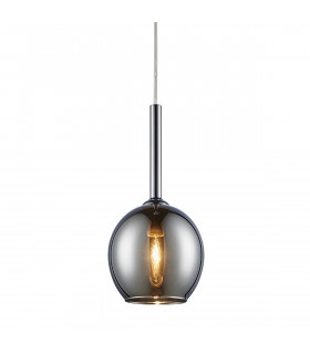 Monic Dome Pendant Ceiling Light Chrome 1x E14