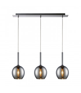 Monic Bar Pendant Ceiling Light Chrome 3x E14