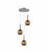 Monic Cluster Pendant Ceiling Light Copper 3x E14