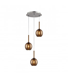 Monic Cluster Pendant Ceiling Light Copper 3x E14