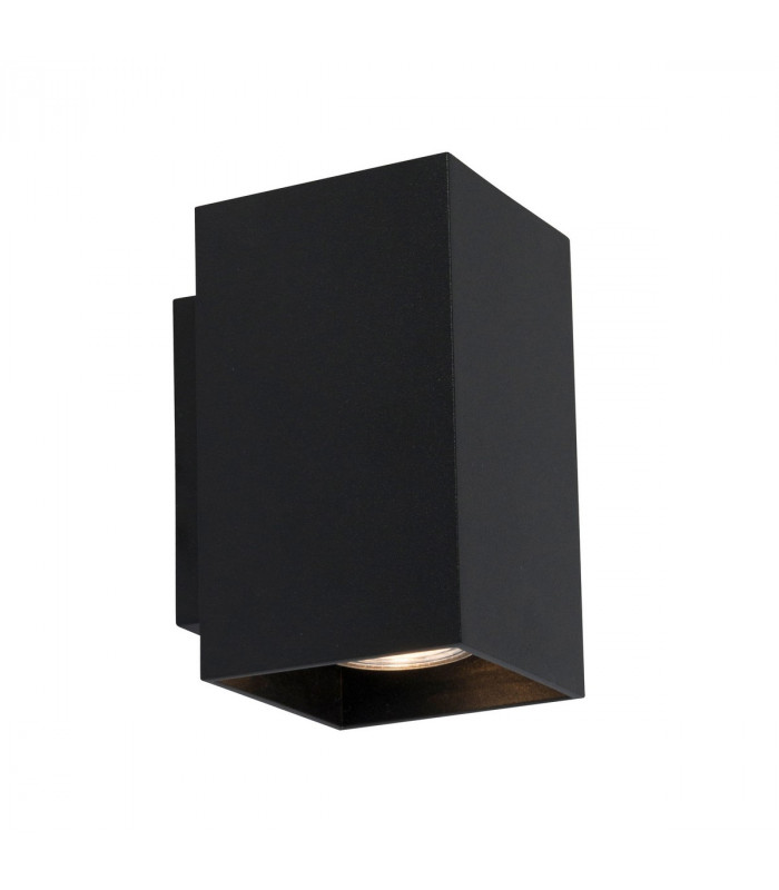 Sandy Square Up & Down Wall Lamp Black 2x GU10
