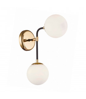 Riano Wall Lamp French Gold Black Opal 2x G9
