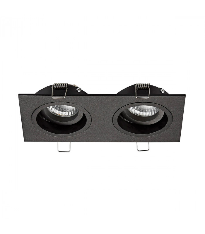 Chuck Recessed Downlight Black 2x GU10