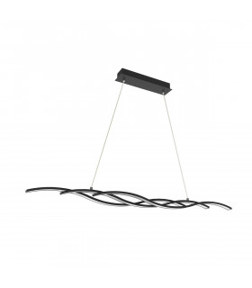 Resina Crystal Integrated LED Pendant Ceiling Light Black 4000K 2200Lm