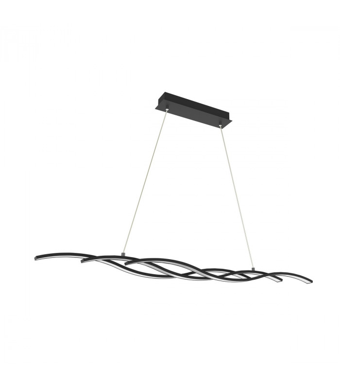 Resina Crystal Integrated LED Pendant Ceiling Light Black 4000K 2200Lm