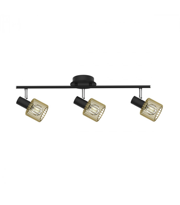 Martin Ceiling Spotlight Bar Black Gold 3x E14