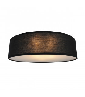 Clara 40cm Cylindrical Ceiling Light Black 2x E14