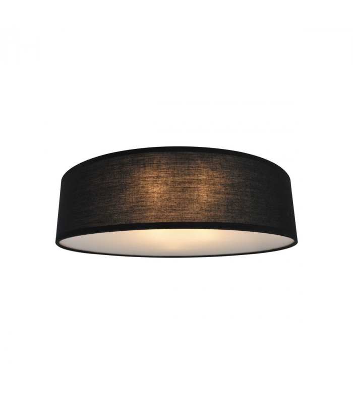 Clara 30cm Cylindrical Ceiling Light Black 2x E14