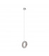 Platt Crystal Integrated LED Pendant Ceiling Light Chrome 4000K 520Lm