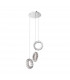 Platt Integrated LED Crystal Cluster Pendant Ceiling Light Chrome 4000K 1560Lm