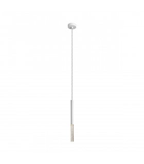 One Integrated LED Pendant Ceiling Light Matt White Clear 3000K 450Lm