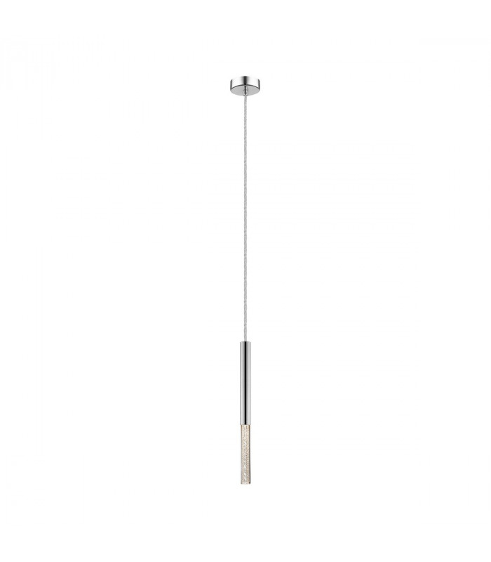 One Integrated LED Pendant Ceiling Light Chrome 450lm 3000K