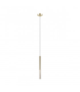 One Integrated LED Pendant Ceiling Light French Gold Clear 3000K 450Lm