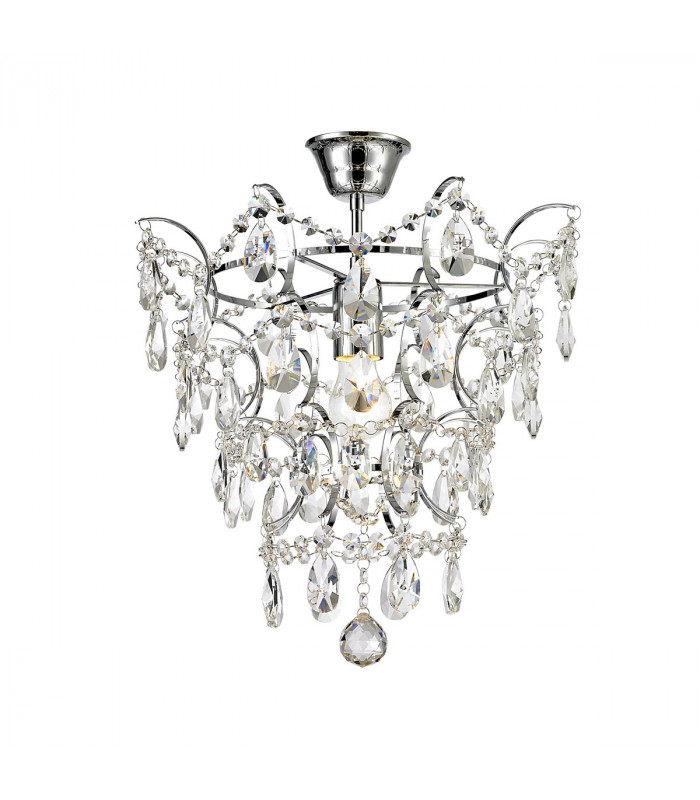 Fusion Ceiling Light Chrome 1x E27