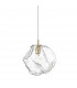 Rock Pendant Ceiling Light Gold Glass 1x E27