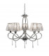 Paria Multi Arm Chandelier with Shades Chrome Clear 5x E14