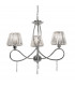 Paria Multi Arm Chandelier with Shades Chrome Clear 3x E27