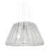 Paria Dome Pendant Ceiling Light Chrome Clear 1x E27