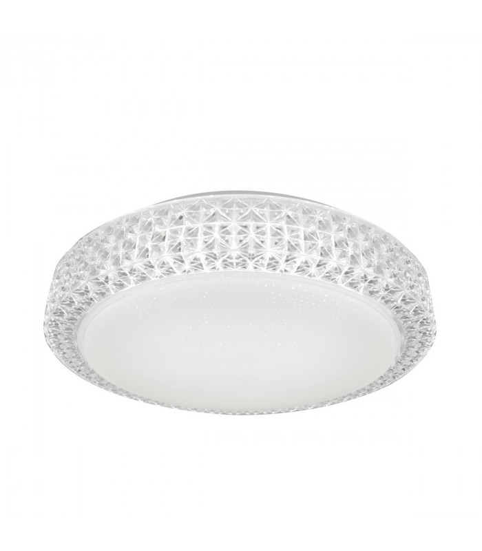 MoaIntegrated LED Round Decorative Flush Ceiling Light White Clear 4000K 2720Lm