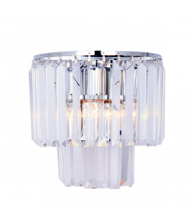 Amedeo Wall Lamp Chrome Clear 2x E14