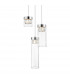 Gem Crystal Cluster Pendant Ceiling Light Chrome Clear 3x G9