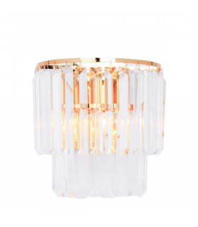 Amedeo Wall Lamp Gold Clear 2x E14