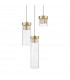 Gem Cluster Pendant Ceiling Light Antique Bronze 3x G9