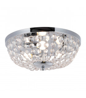 Cosi Crystal Ceiling Light Chrome 3x E14