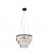 Tifanny Crystal Pendant Ceiling Light Black Clear 4x E14