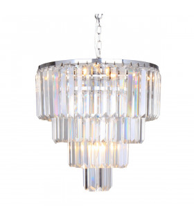 Amedeo Pendant Ceiling Light Chrome Glass 5x E14