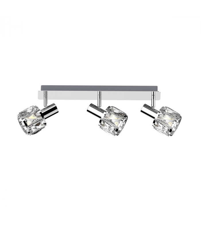 Niasa Crystal Ceiling Spotlight Bar Chrome 3x E14