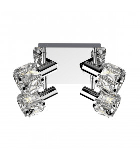Niasa Crystal Ceiling Spotlight Clusters Chrome 4x E14