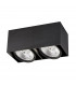 Box Twin Surface Mounted Downlight Black GU10 (ES111)