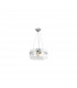 Merano Cylindrical Pendant Ceiling Light Chrome Glass 3x E27
