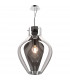 Bresso Large 38cm Dome Pendant Ceiling Light Smokey Chrome 1x E27