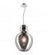 Bresso Medium 28cm Dome Pendant Ceiling Light Smokey Chrome 1x E27