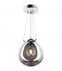 Moon 25cm Dome Pendant Ceiling Light Smokey Chrome 1x E27