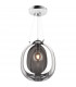 Moon 38cm Dome Pendant Ceiling Light Smokey Chrome 1x E27