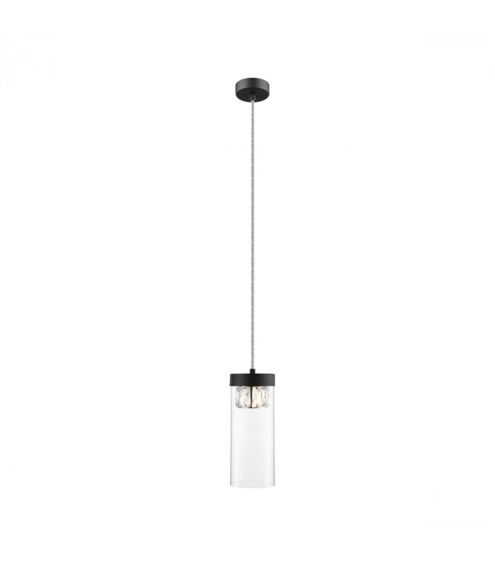 Gem Slim Pendant Ceiling Light Matt Black 1x G9