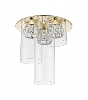Gem Integrated LED 3 Light Ceiling Light French Gold 3000K 1350Lm