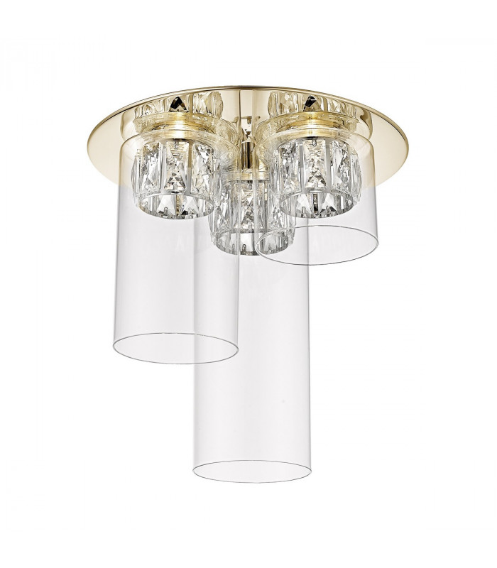 Gem Integrated LED 3 Light Ceiling Light French Gold 3000K 1350Lm