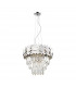 Quasar Crystal Pendant Ceiling Light Chrome 6x E14