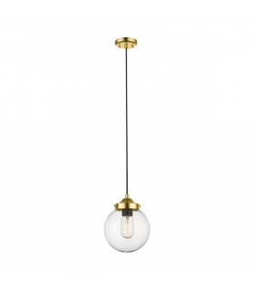 Riano Globe Pendant Ceiling Light French Gold Glass 1x E27