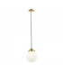 Riano Globe Pendant Ceiling Light French Gold Opal 1x E27