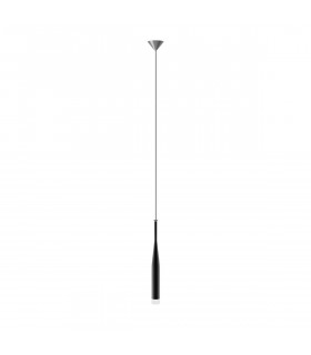 Conte Slim Pendant Ceiling Light Black White 1x G9