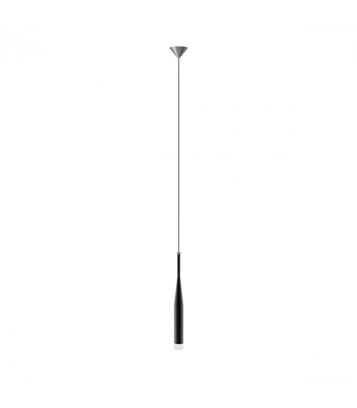 Conte Slim Pendant Ceiling Light Black White 1x G9