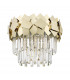 Quasar Crystal Ceiling Light Gold Clear 5x E14