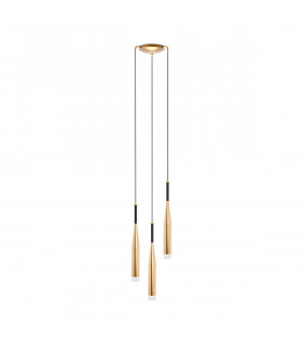 Conte Cluster Pendant Ceiling Light Gold Black White 3x G9