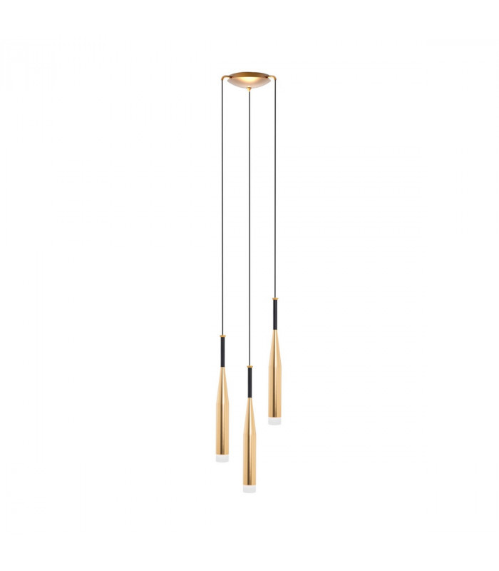 Conte Cluster Pendant Ceiling Light Gold Black White 3x G9